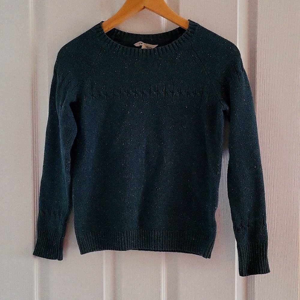 Wind River Green speckled sweater